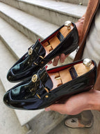 Sardinelli Padua Black Penny Loafers