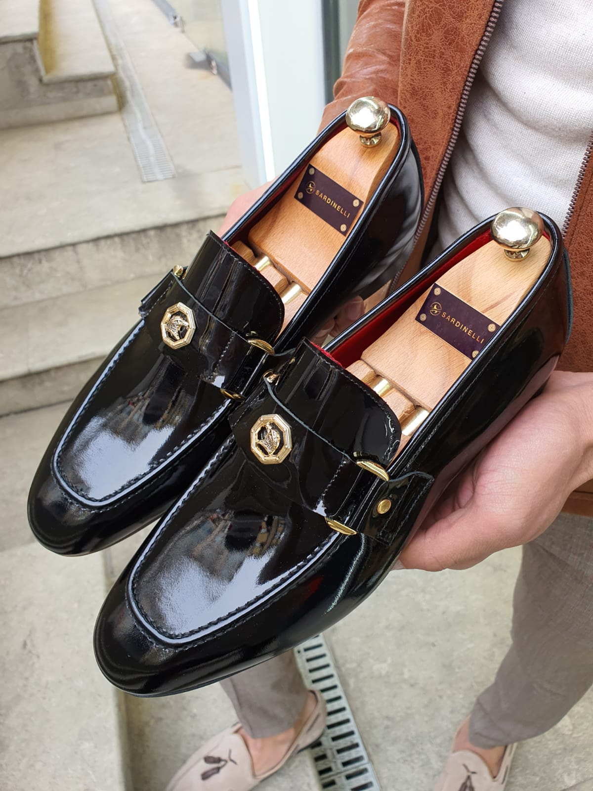 Sardinelli Padua Black Penny Loafers