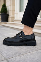 Sardinelli Pamplona Black Strap Shoes