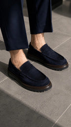 Sardinelli Pamplona Navy Blue Suede Shoes