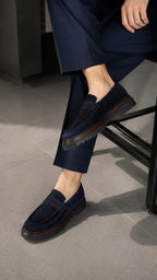 Sardinelli Pamplona Navy Blue Suede Shoes
