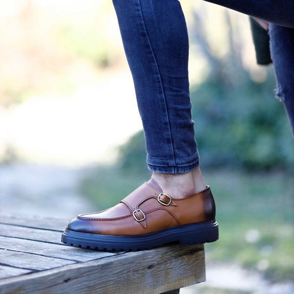 Tan Buckle Shoes for Men 44 Tan Buckle Shoes for Men 44