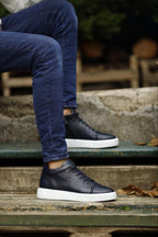 Sardinelli Patras Navy Blue High Top Sneakers