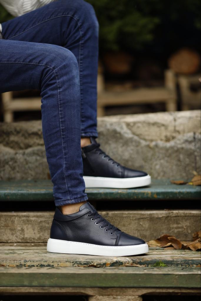 Sardinelli Patras Navy Blue High Top Sneakers