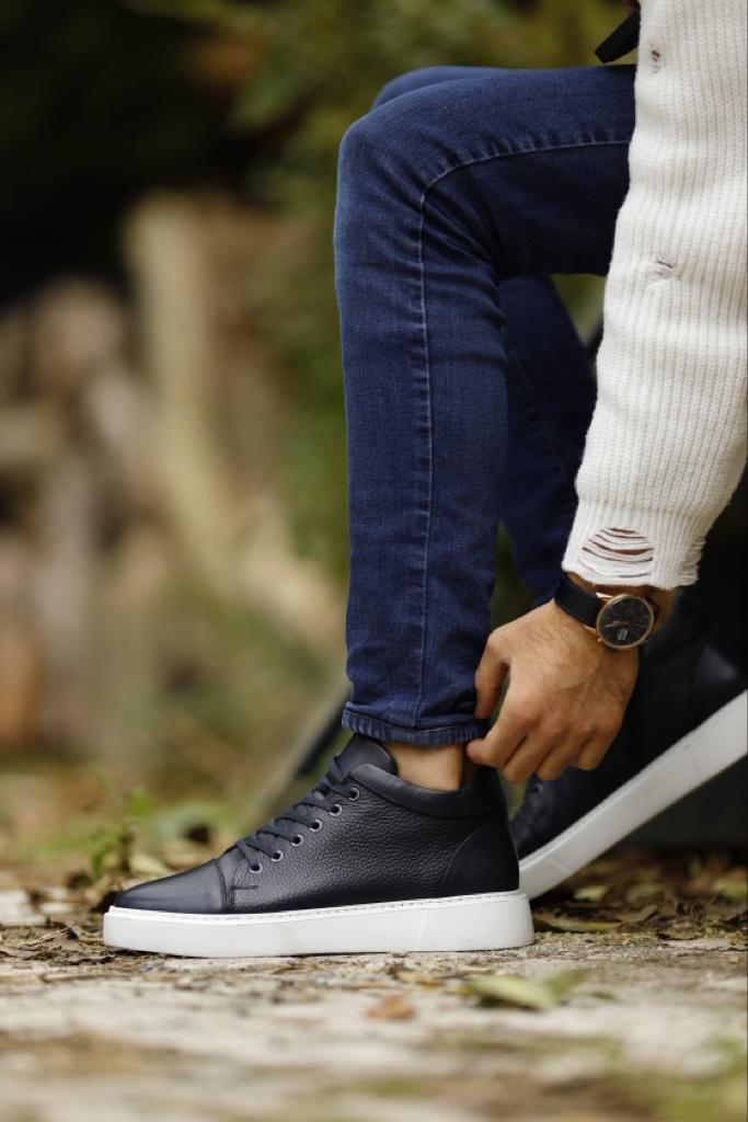 Sardinelli Patras Navy Blue High Top Sneakers