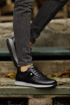 Sardinelli Patras Black Mid Top Sneakers