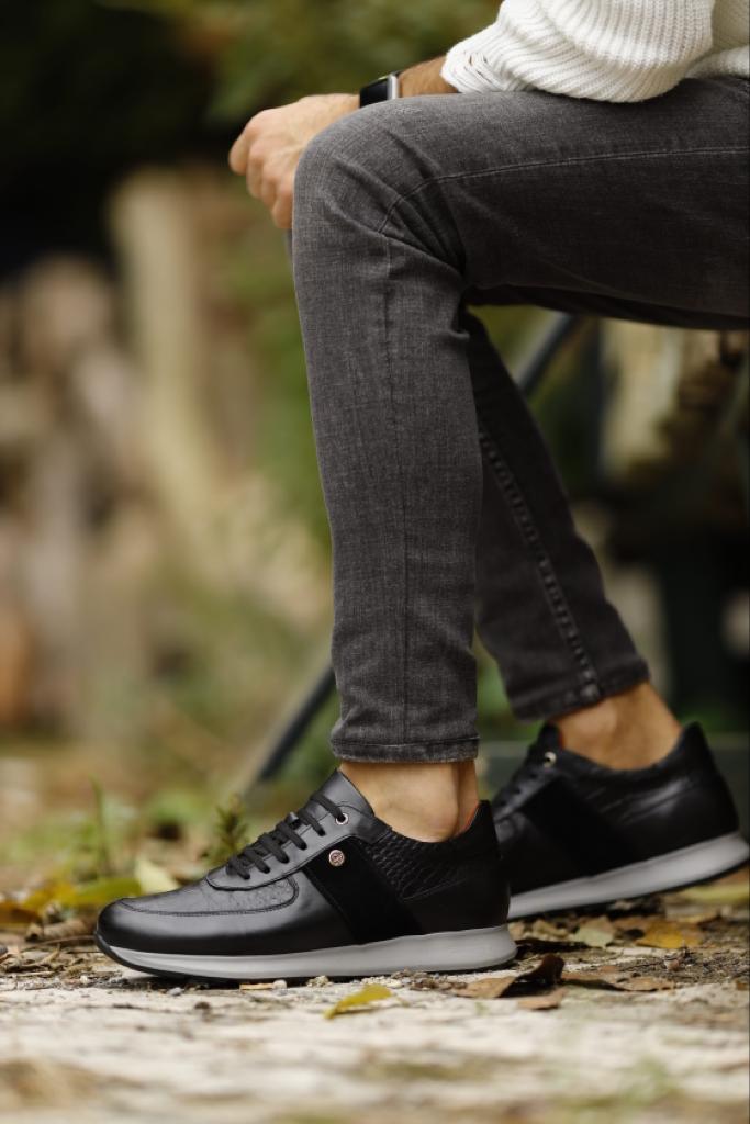 Sardinelli Patras Black Mid Top Sneakers