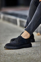 Sardinelli Patras Black Suede Cap Toe Boots