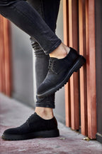 Sardinelli Patras Black Suede Cap Toe Boots