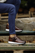 Sardinelli Patras Brown Mid Top Sneakers