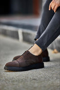 Sardinelli Patras Brown Suede Cap Toe Boots
