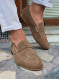 Sardinelli Prontofino Brown Suede Penny Loafers