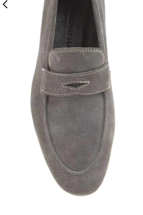 Sardinelli Prontofino Gray Suede Penny Loafers