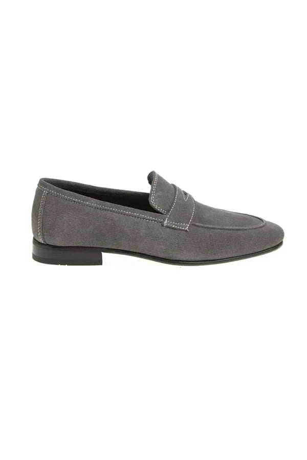 Sardinelli Prontofino Gray Suede Penny Loafers