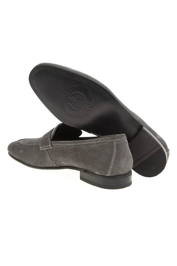 Sardinelli Prontofino Gray Suede Penny Loafers