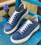 Sardinelli Ronda Mid Top Blue Suede Sneakers