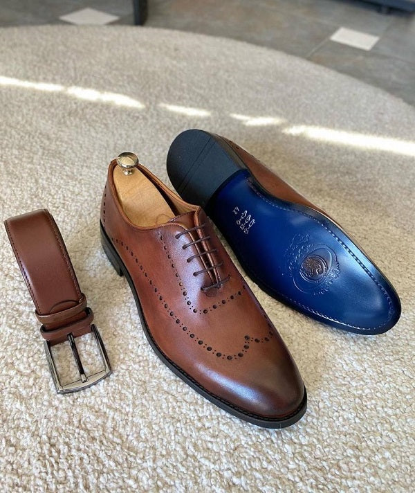 Sardinelli Ronda Brown Wholecut Derby Shoes