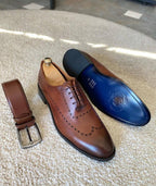 Sardinelli Ronda Brown Wholecut Derby Shoes