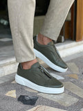 Sardinelli Ronda Mid-Top Zipper Green Sneakers