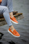 Sardinelli Ronda Kilt Orange Tassel Loafers