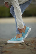 Sardinelli Ronda Kilt Sky Blue Tassel Loafers