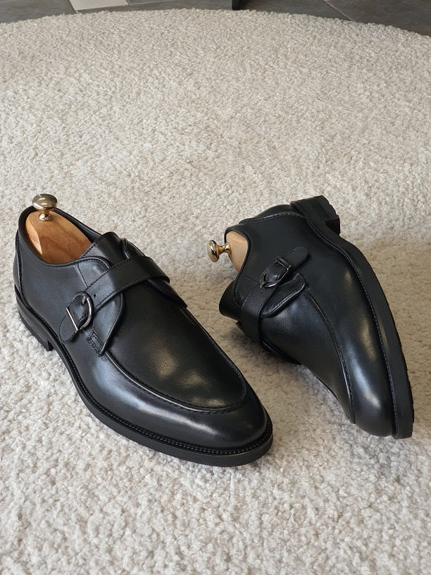 Sardinelli Mantua Black Buckle Loafers