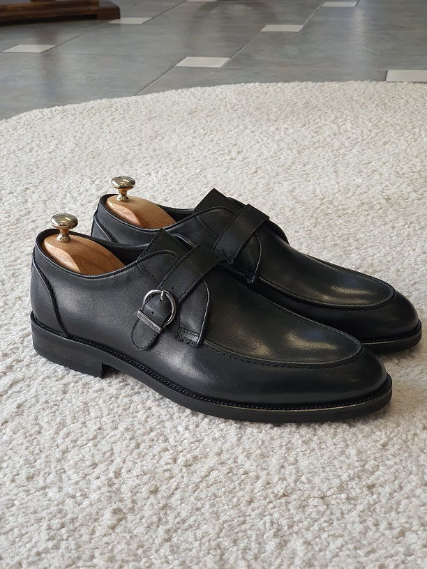 Sardinelli Mantua Black Buckle Loafers