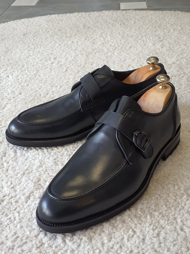Sardinelli Mantua Black Buckle Loafers