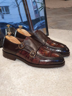 Sardinelli Salerno Brown Double Monk Strap Loafers