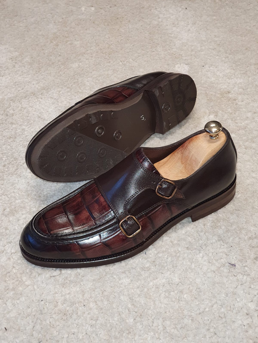 Sardinelli Salerno Brown Double Monk Strap Loafers