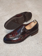 Sardinelli Salerno Brown Double Monk Strap Loafers