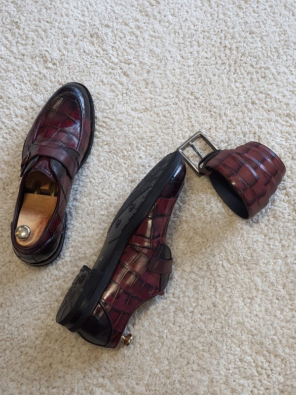 Sardinelli Salerno Burgundy Buckle Loafers