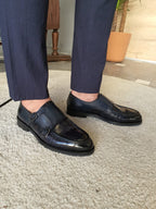 Sardinelli Salerno Navy Blue Double Monk Strap Loafers