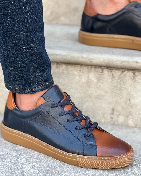 Sardinelli Salerno Navy Blue Low-Top Sneakers