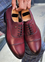 Sardinelli Sanremo Burgundy Cap Toe Wholecut Oxfords
