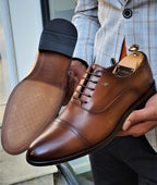 Sardinelli Sanremo Tan Cap Toe Wholecut Oxfords