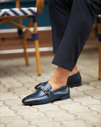 Sardinelli Trieste Navy Blue Penny Loafers