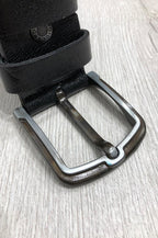 Sardinelli Turin Hard Leather Belt – Black