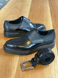 Sardinelli Zaragoza Black Buckle Shoes