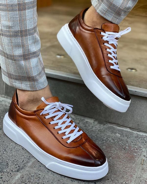 Sardinelli Lecce Brown Mid Top Sneakers