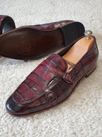 Sardinelli Barletta Burgundy Double Monk Strap Shoes