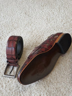 Sardinelli Barletta Burgundy Double Monk Strap Shoes