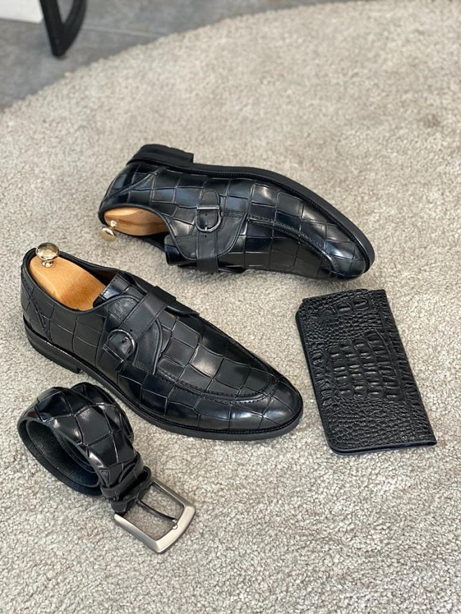 Sardinelli Aarberg Black Buckle Loafers