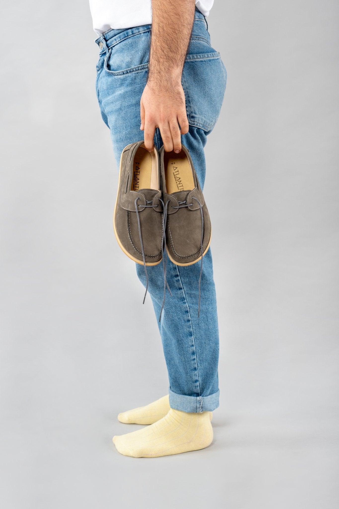 Men's Gray Boat Shoes