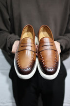 Sardinelli Bari Tan Brown Loafers