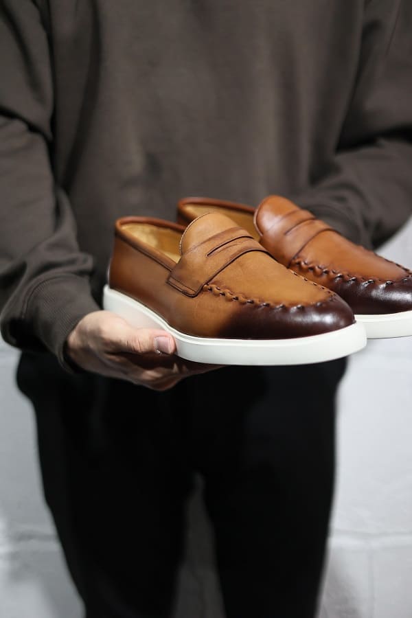 Sardinelli Bari Tan Brown Loafers