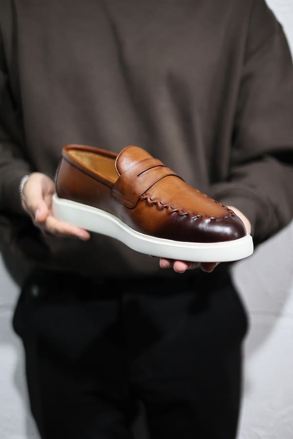 Sardinelli Bari Tan Brown Loafers