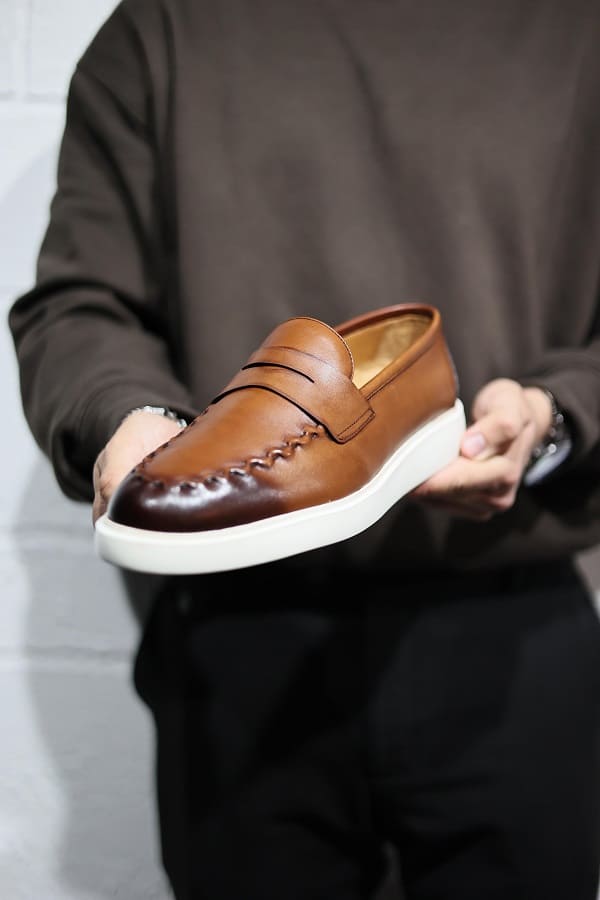 Sardinelli Bari Tan Brown Loafers