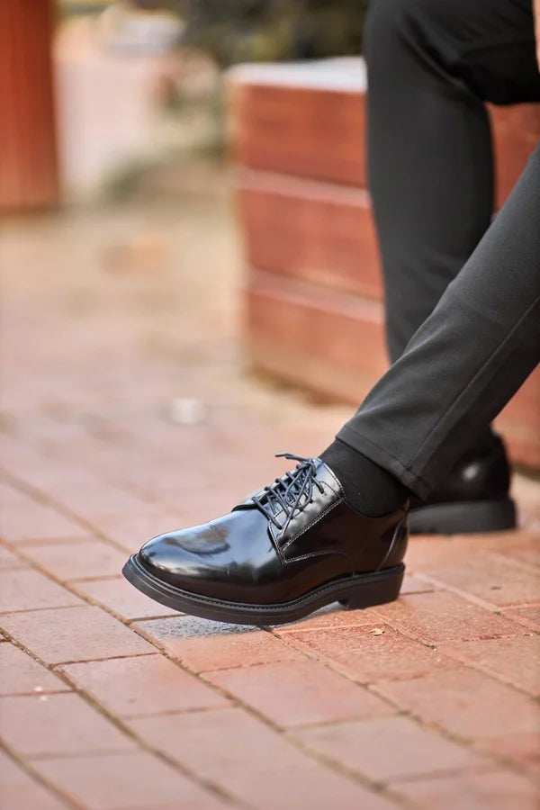 Luxury Black Men Derby Shoes