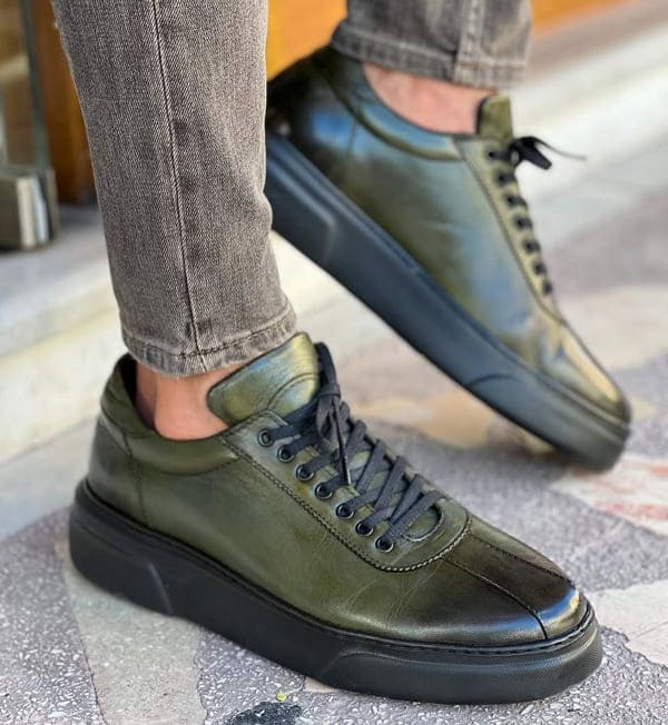 Sardinelli Lecce Green Mid Top Sneakers